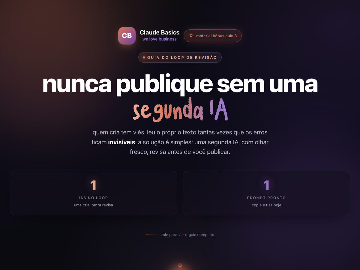 Preview: nunca publique sem uma segunda IA